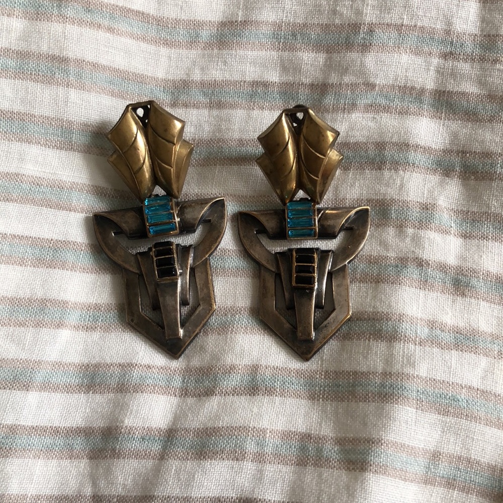 VINTAGE Art Deco Fashion Earrings